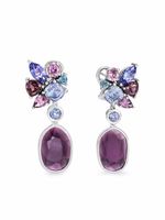 John Hardy boucles d'oreilles Kala Saru en or blanc 18ct ornées de pierres variées - Violet - thumbnail