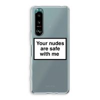 Safe with me: Sony Xperia 5 III Transparant Hoesje