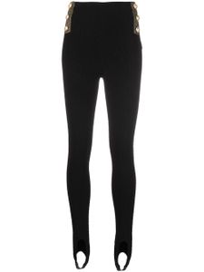 Balmain legging à boutons décoratifs - Noir