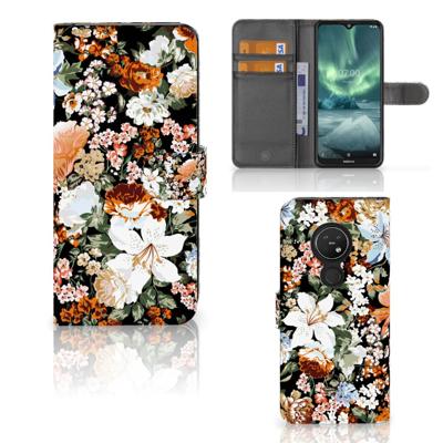 Hoesje voor Nokia 7.2 | Nokia 6.2 Dark Flowers Hoesje voor Nokia 7.2 | Nokia 6.2 Dark Flowers