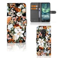 Hoesje voor Nokia 7.2 | Nokia 6.2 Dark Flowers