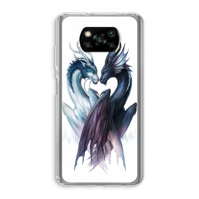 Yin Yang Dragons: Xiaomi Poco X3 Pro Transparant Hoesje