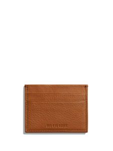 Shinola porte-cartes 5 Pocket en cuir grainé - Marron