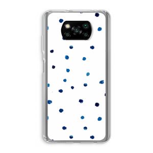 Blauwe stippen: Xiaomi Poco X3 NFC Transparant Hoesje