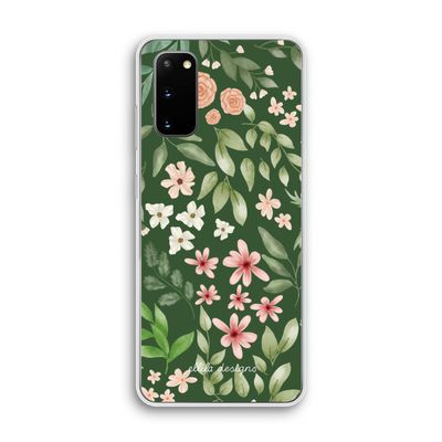 Botanical green sweet flower heaven: Samsung Galaxy S20 Transparant Hoesje
