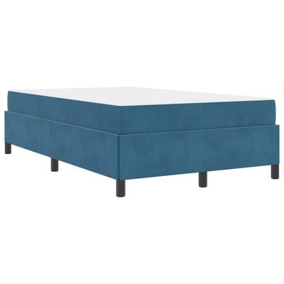 Bedframe met matras Donkerblauw en wit 120 x 200 cm Fluweel
