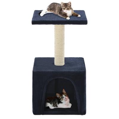 VidaXL Kattenkrabpaal met sisal krabpaal 55 cm donkerblauw