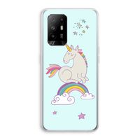 Regenboog eenhoorn: Oppo A95 5G Transparant Hoesje Regenboog eenhoorn: Oppo A95 5G Transparant Hoesje