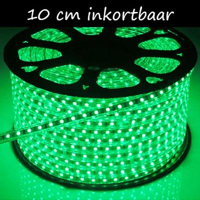 LED Strip 230 Volt - Inkortbaar per 10 cm - Groen - Dimbaar - IP65
