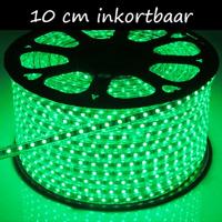 LED Strip 230 Volt - Inkortbaar per 10 cm - Groen - Dimbaar - IP65 LED Strip 230 Volt - Inkortbaar per 10 cm - Groen - Dimbaar - IP65