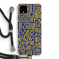 Majorelle Blue Print: Pixel 4 XL Transparant Hoesje met koord