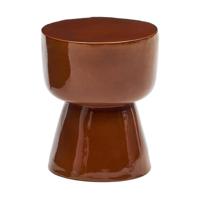 Kave Home Mesquida bijzettafel Ø36 cm keramiek Terracotta