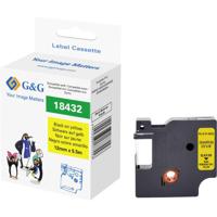 G&G Labeltape Vinyl Tapekleur: Geel Tekstkleur: Zwart 12 mm 5.5 m