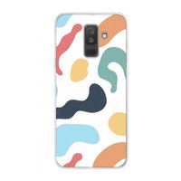 Memphis Shapes Blue: Samsung Galaxy A6 Plus (2018) Transparant Hoesje