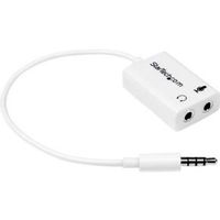 StarTech.com Witte headsetadapter voor headsets met aparte koptelefoon-/microfoonstekkers 3,5 mm