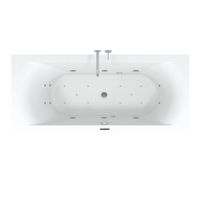 Riho Easypool 3.1 Lima whirlpoolbad rechts 170x75cm hydro 6+4+2 aero 10 colour speaker touch bediening inclusief poten en afvoer wit B051004005