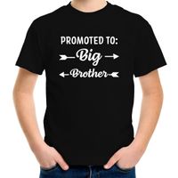 Promoted to big brother cadeau t-shirt zwart jongens / kinderen - Grote broer shirt