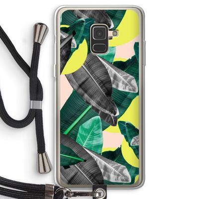 Fantasie jungle: Samsung Galaxy A8 (2018) Transparant Hoesje met koord