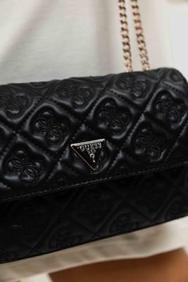 Guess Adelasia Crossbody Tas Dames Zwart - Maat One Size - Kleur: Zwart | Soccerfanshop