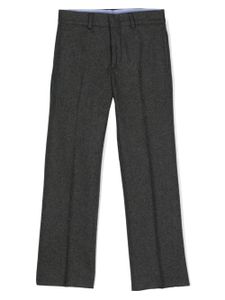 Ralph Lauren Kids pantalon en laine feutrée à design chiné - Gris