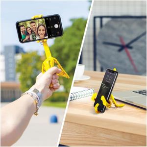 Celly Squiddy tripod Smartphone-/actiecamera 6 poot/poten Geel