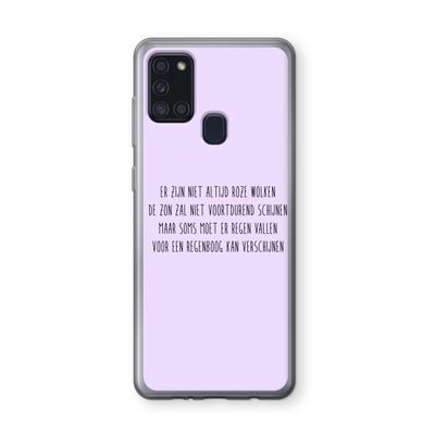 Regenboog: Samsung Galaxy A21s Transparant Hoesje