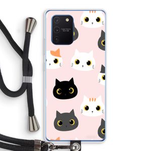 Katten: Samsung Galaxy Note 10 Lite Transparant Hoesje met koord