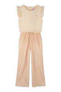 NoNo Zomer jumpsuit meisjes Zand - plissee - kant - Semma