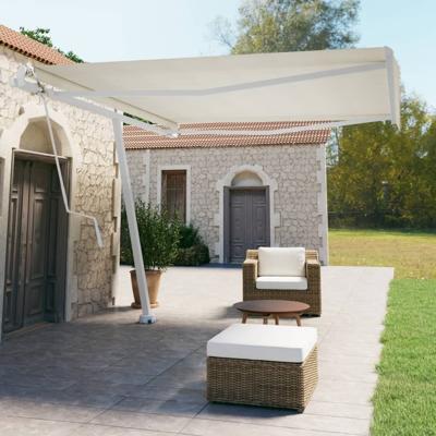 Luifel vrijstaand automatisch 400x350 cm crèmekleurig