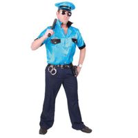 Kostuum macho politie man - thumbnail