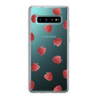 Framboosjes: Samsung Galaxy S10 Plus Transparant Hoesje