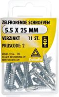 Zelfb.schroef 5.5x25mm verz 11st - Deltafix