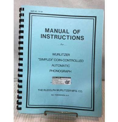 Wurlitzer P-10/P-12 Simplex Instructions Manual