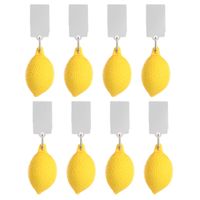 Esschert Design Tafelkleedgewichten citroenen - 8x - geel - kunststof - Tafelkleedgewichten