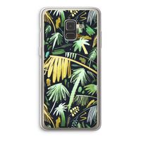 Tropical Palms Dark: Samsung Galaxy A8 (2018) Transparant Hoesje