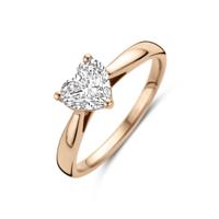 Stijlvolle 14K Roségouden Ring met Lab Grown Diamant - 7 mm Breed, 1.00 ct Diamantgewicht