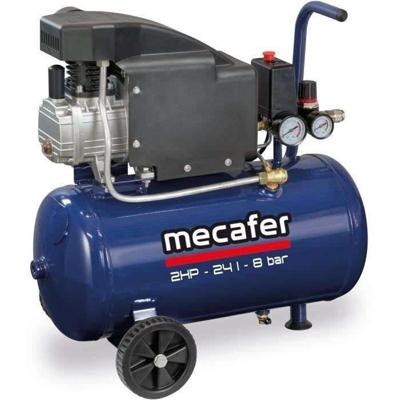 Compressor - MECAFER - 425793 - Blauw - 24 L - 2PK - 8 bar