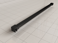 Sub SlimLine stabilisatiestang inclusief muur- en glaskoppeling 120 cm, mat zwart