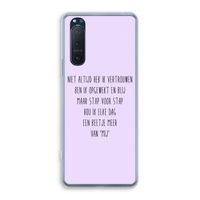 Zelfvertrouwen: Sony Xperia 5 II Transparant Hoesje Zelfvertrouwen: Sony Xperia 5 II Transparant Hoesje