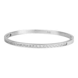 Kalli Bangle Armband met Stras Steentjes Zilver