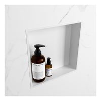 Wandnis Solid Surface Easy | In- en opbouw | 30x30x8 cm | 1 vak | Talc