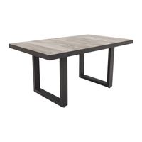 VDG Darwin lounge dining tafel 140 x 85 cm. - antraciet - thumbnail