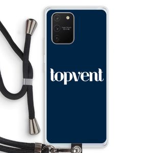 Topvent Navy: Samsung Galaxy S10 Lite Transparant Hoesje met koord
