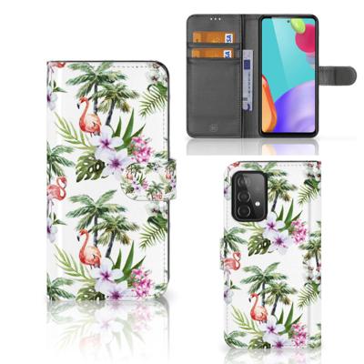 Samsung Galaxy A52 | Telefoonhoesje | Met pasjeshouder | Flamingo Palms