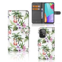 Samsung Galaxy A52 | Telefoonhoesje | Met pasjeshouder | Flamingo Palms