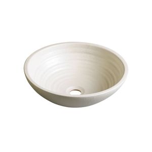 Waskom Sapho Attila Rond 42.5x14 cm Keramiek Gebroken Wit