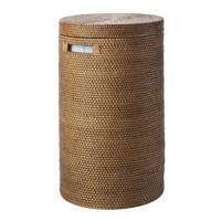 Cino Wasmand Met Deksel Ginger | Bruin | Hout