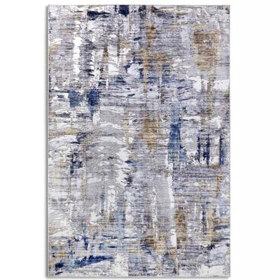 Vloerkleed Malard - Donkerblauw/beige maat: 290x200cm - materiaal: Polyester - Dekbed-Discounter.nl