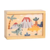Small Foot - houten memospel dino in opbergdoos