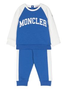 Moncler Enfant survêtement à logo imprimé - Bleu